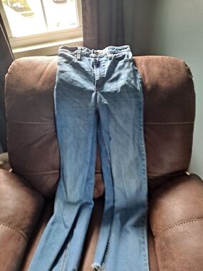 Seven7 Women's Light Blue Flare Jeans